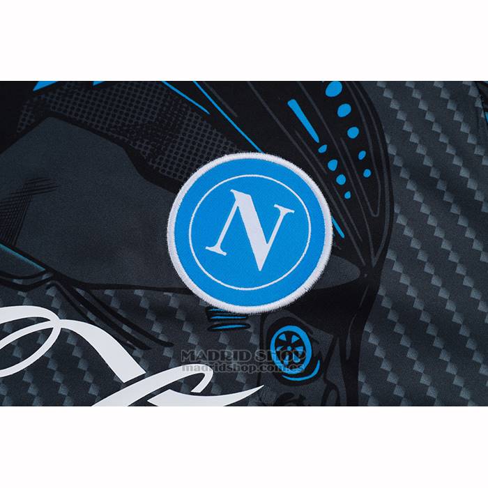 Chandal del Napoli Manga Corta 2025-2026 Negro - Pantalon Corto